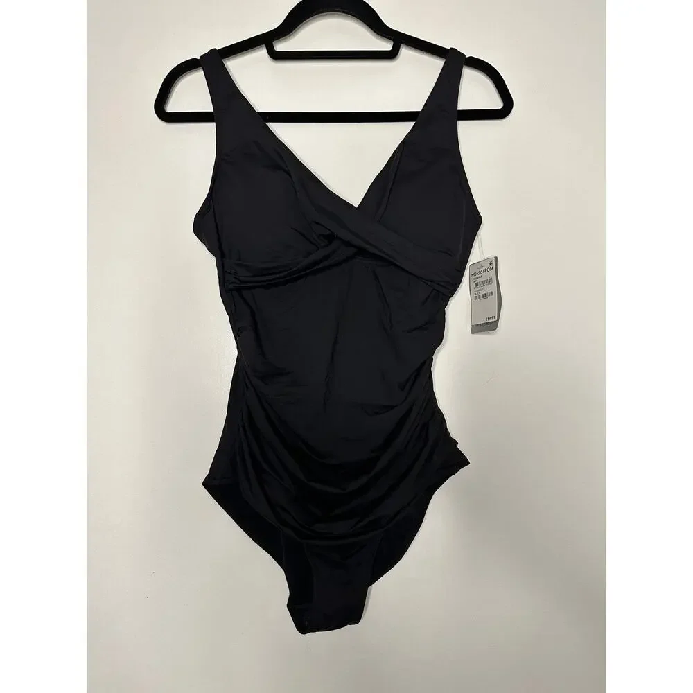 Sea Level Australia Nordstrom Eco Essentials Cross Front One-Piece Suit Sz 8 NWT - Picture 2 of 13